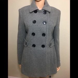 Calvin Klein Wool Blend Double Breasted Pea Coat 6